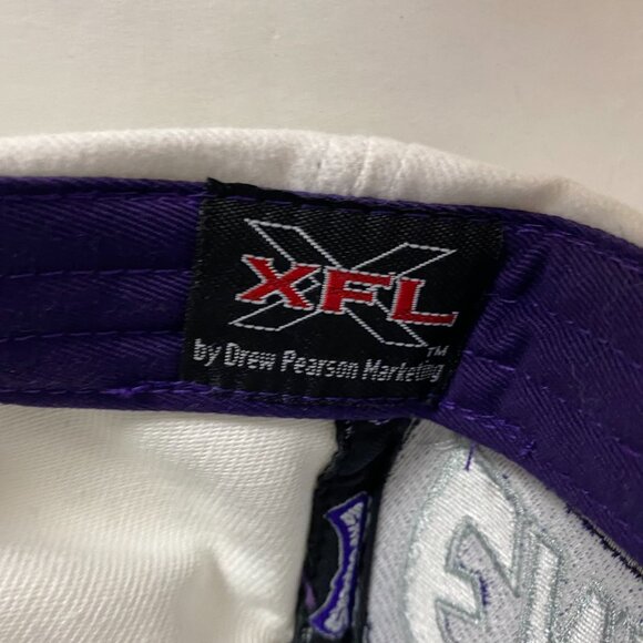 Vintage XFL Chicago Enforcers Hat Football Purple White Adjustable Baseball Cap - Picture 10 of 11